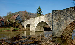 Historische Brücke über die Jagst